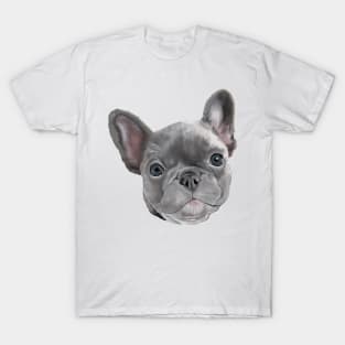 French Bulldog Puppy on White T-Shirt